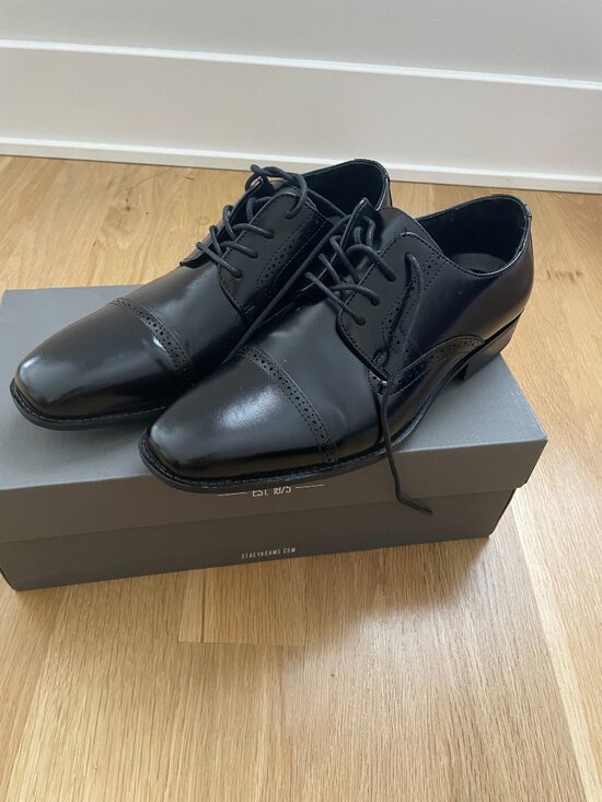 Stacey Adams Mens Cap Toe Oxford Dress Shoes Black 7.5M display picture 1